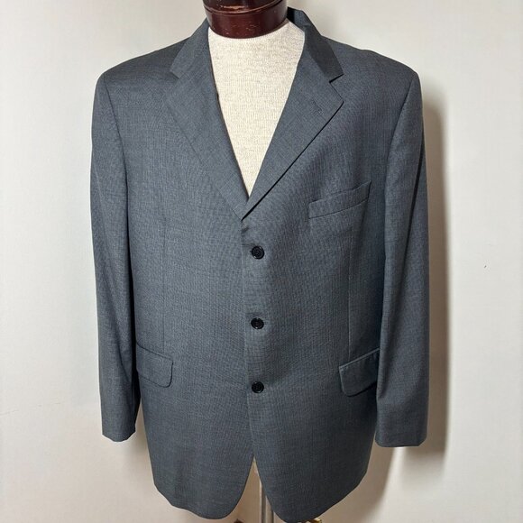 Coppley Ermenegildo Zegna Wool Sport Coat Gray Single Breasted Mens Size 40R - Picture 11 of 11